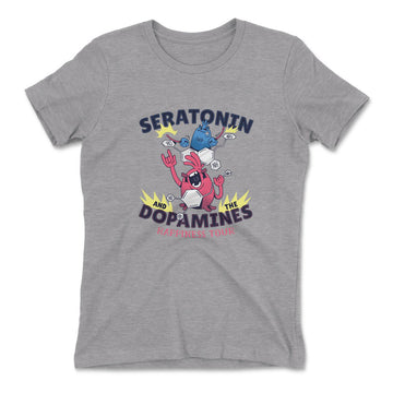 Molecules Rock Womens T-Shirt in Heather Grey color